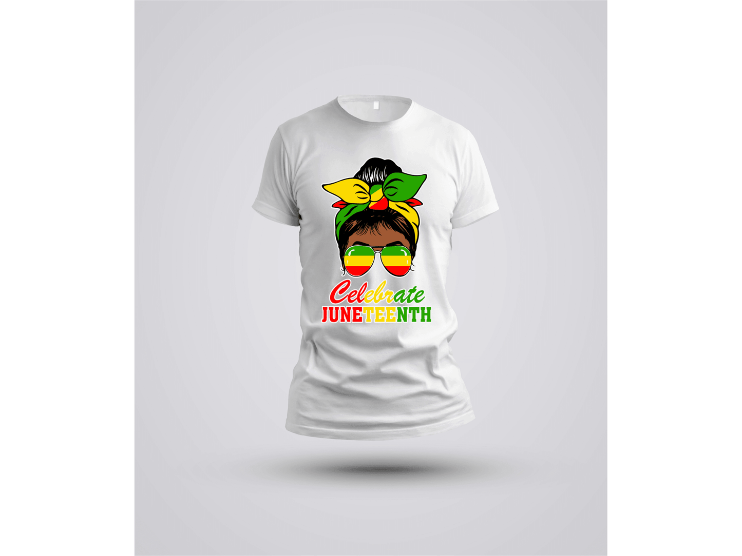 Juneteenth Shirt Celebrate Juneteenth Messy Bun ! T-Shirt
