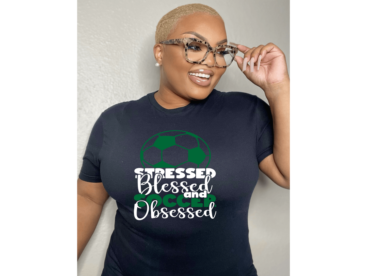 Stressed, Blessed and Soccer Obsessed Top - smuniqueshirts