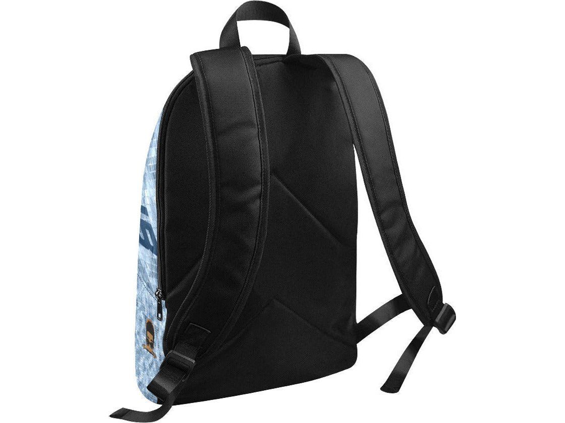 Custom Afro Boy Light Blue Backpack - smuniqueshirts