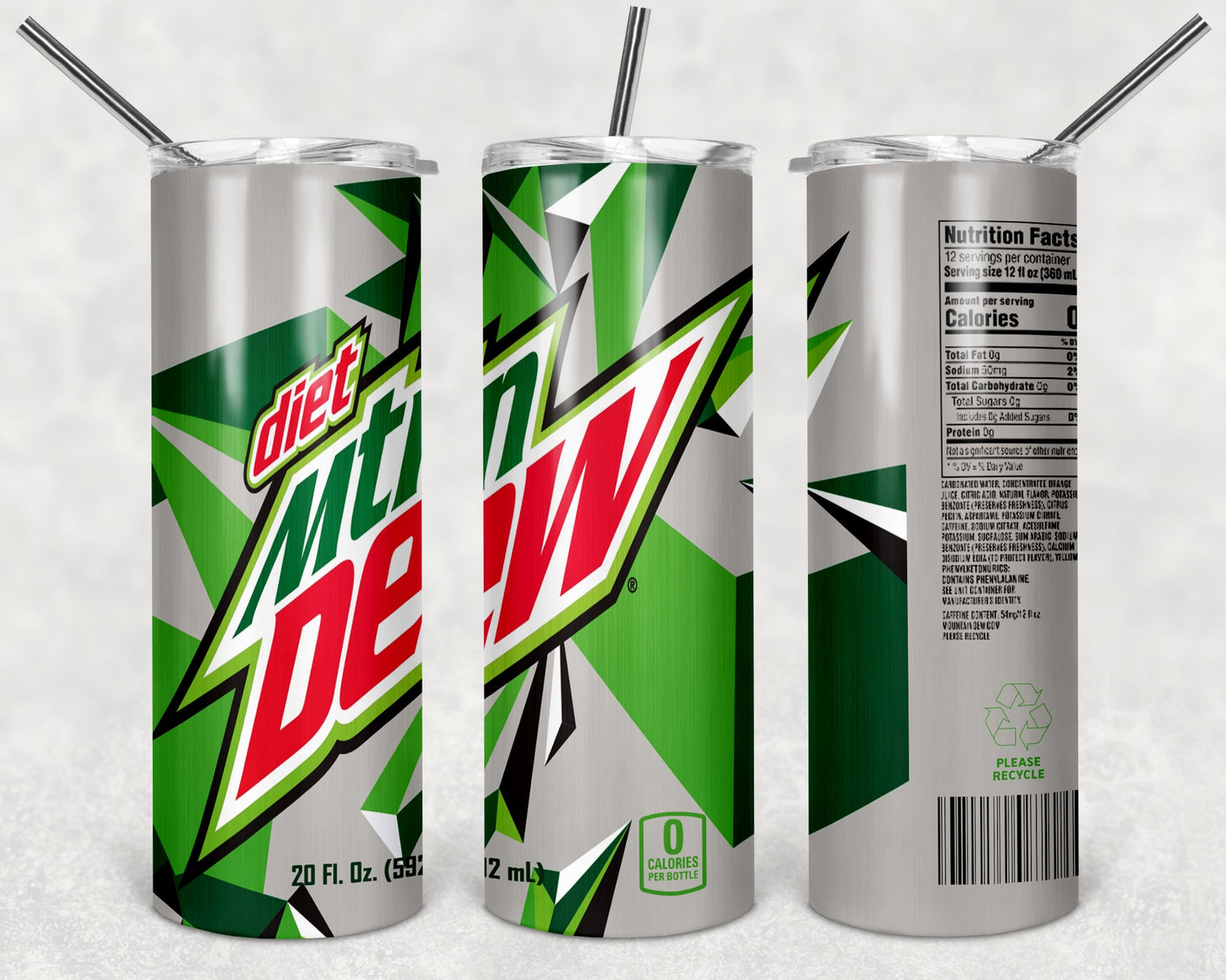 Inspired Diet Mountain Dew Tumbler - smuniqueshirts