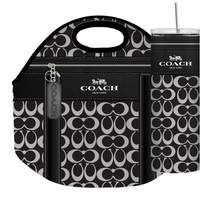 Stylish Purse-Inspired Lunch Tote, Coaster & Tumbler Set – Chic & Functional - 10