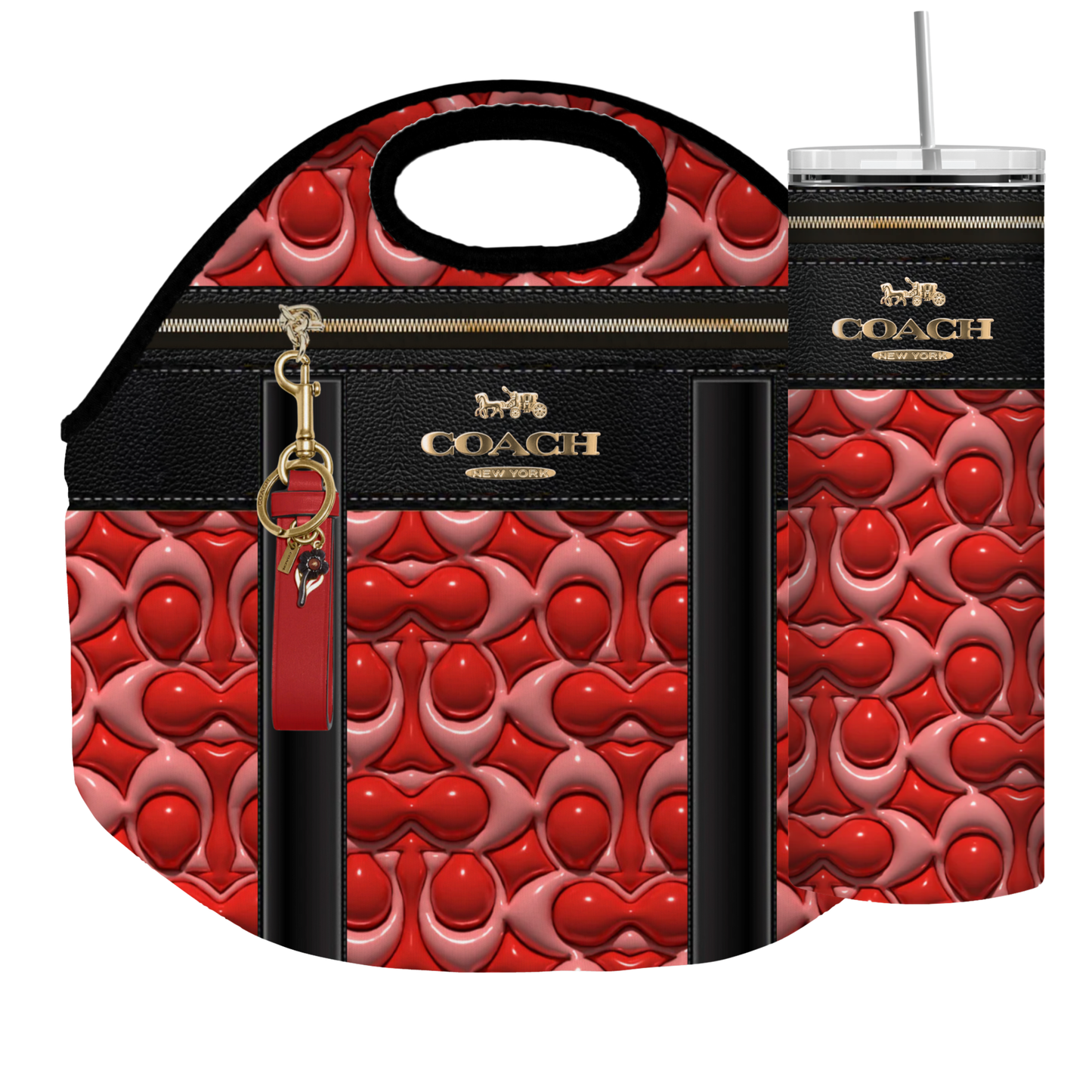 Stylish Purse-Inspired Lunch Tote, Coaster & Tumbler Set – Chic & Functional - 11