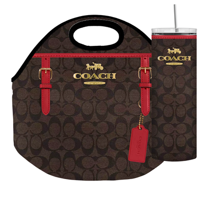 Stylish Purse-Inspired Lunch Tote, Coaster & Tumbler Set – Chic & Functional - 14