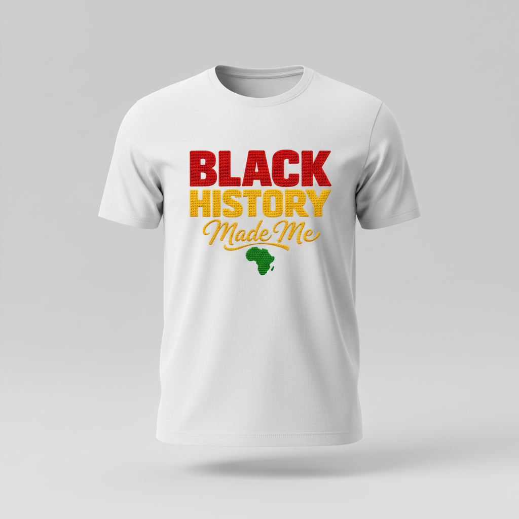 Black History Made Me Shirt, Black History Month T-Shirt, Pan-African Africa Map Tee, Black Pride Gift, Juneteenth Apparel, Melanin Shirt