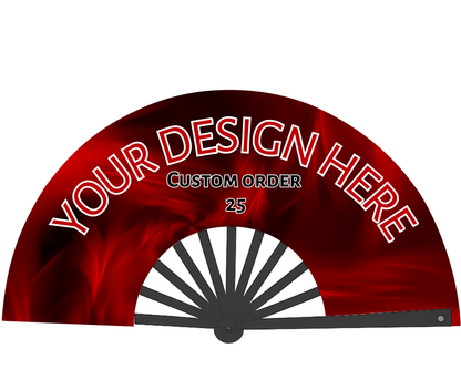 Custom Bulk Clack Fan – Personalized Hand Fan with Your Design