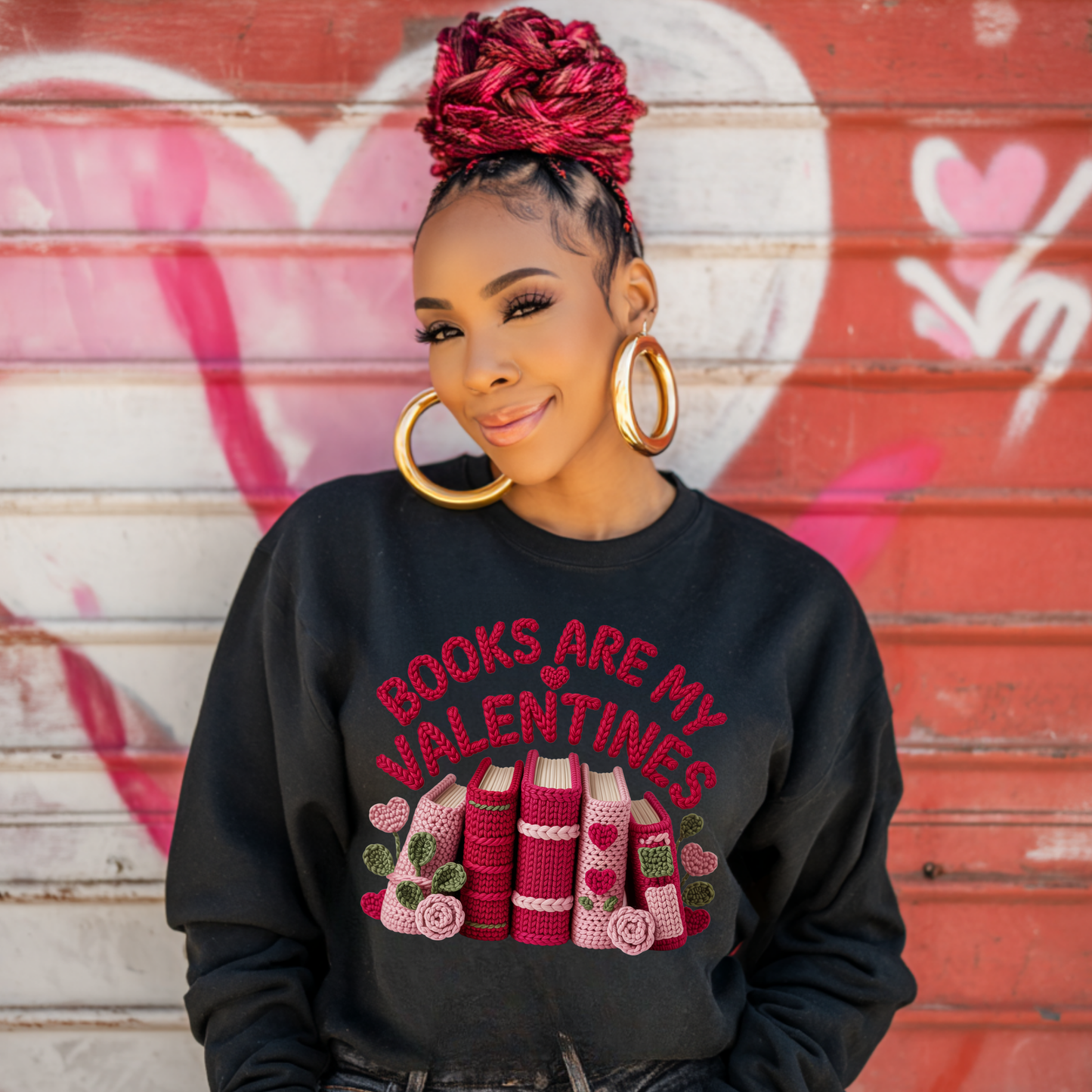 Books Are My Valentines Sweatshirt