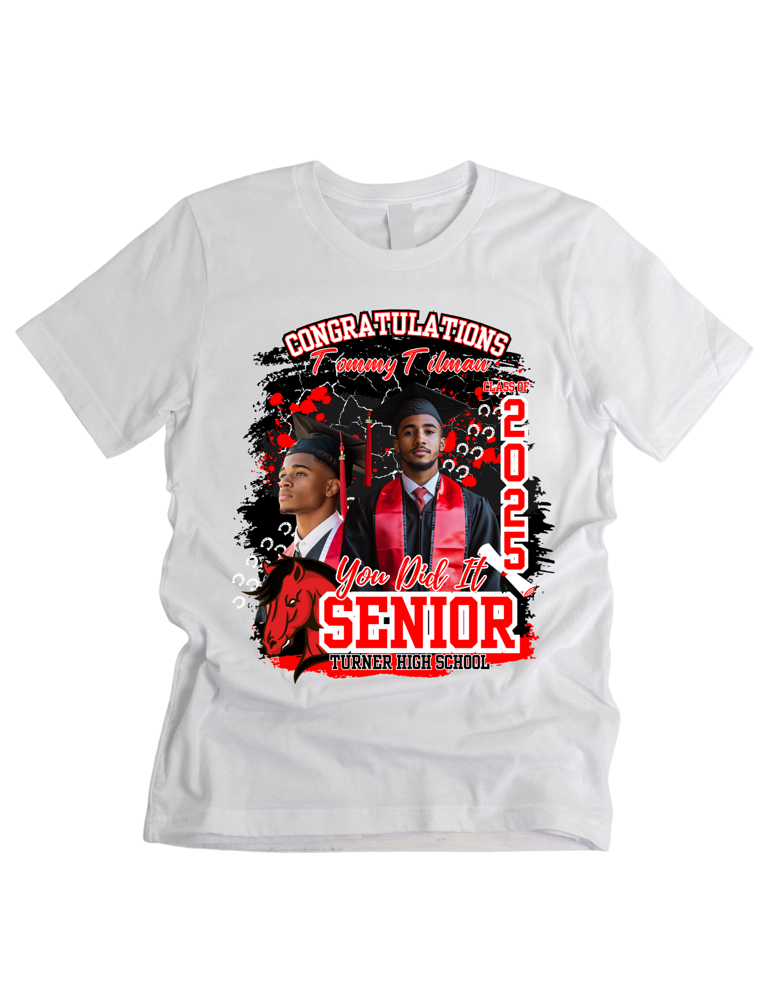 Custom 2025 Senior Graduate T-Shirt – Personalized Sublimation Tee for High School, Sorority or College Seniors - S & M Unique Shirts, LLC