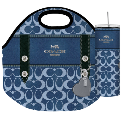 Stylish Purse-Inspired Lunch Tote, Coaster & Tumbler Set – Chic & Functional - 2