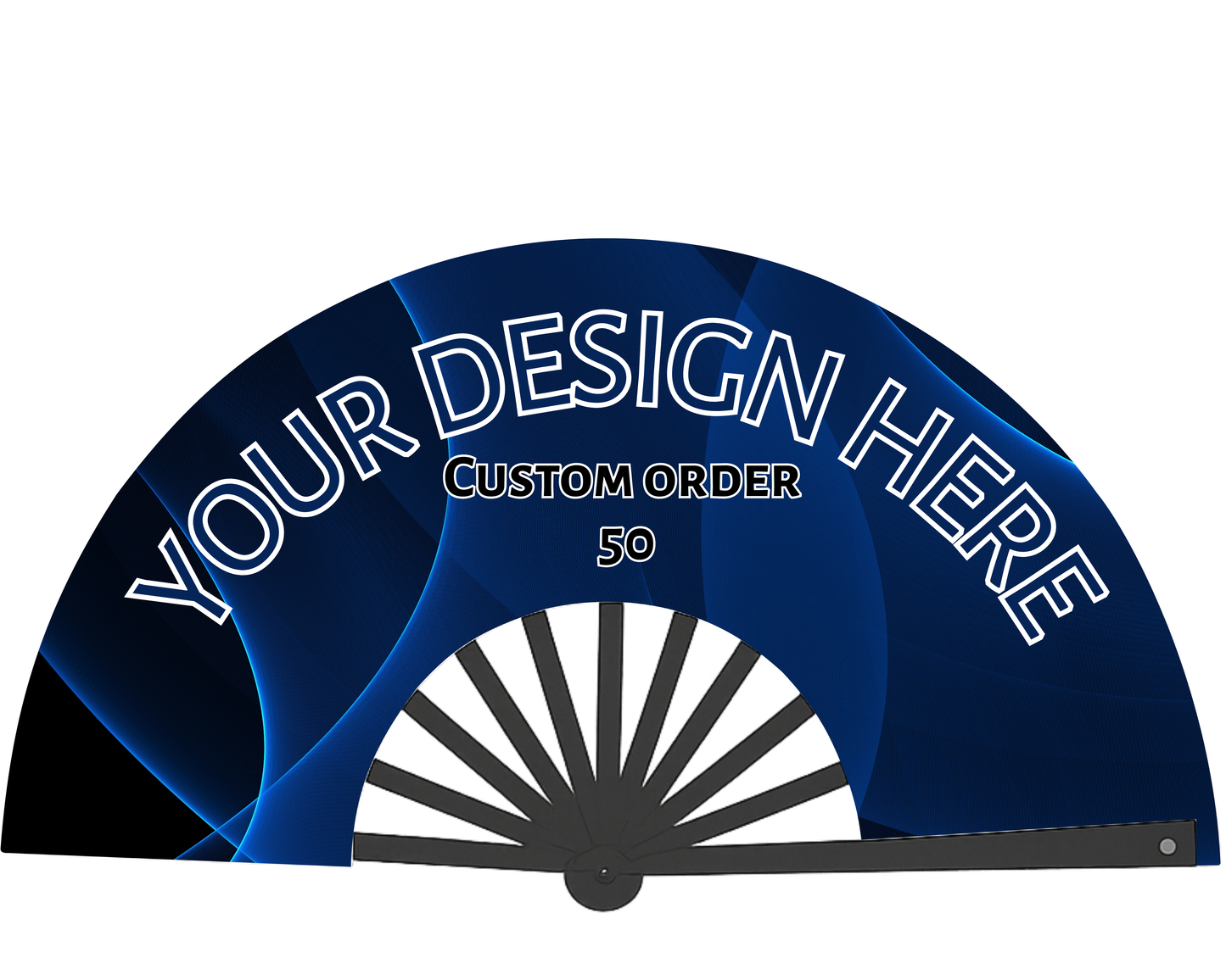 Custom Bulk Clack Fan – Personalized Hand Fan with Your Design