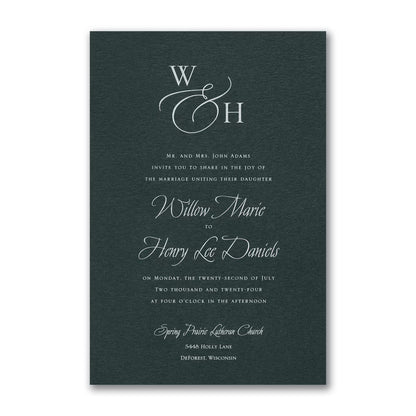 Willow Tree Wedding Invitation | Personalized White Ink Invitations