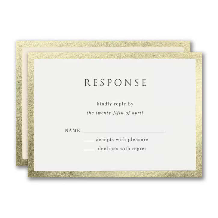 Decorative Treasure Wedding Invitation Suite | Black or Navy Wrap