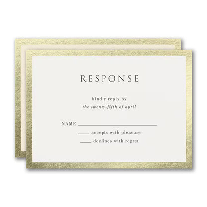 Decorative Treasure Wedding Invitation Suite | Black or Navy Wrap