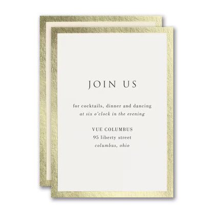 Decorative Treasure Wedding Invitation Suite | Black or Navy Wrap