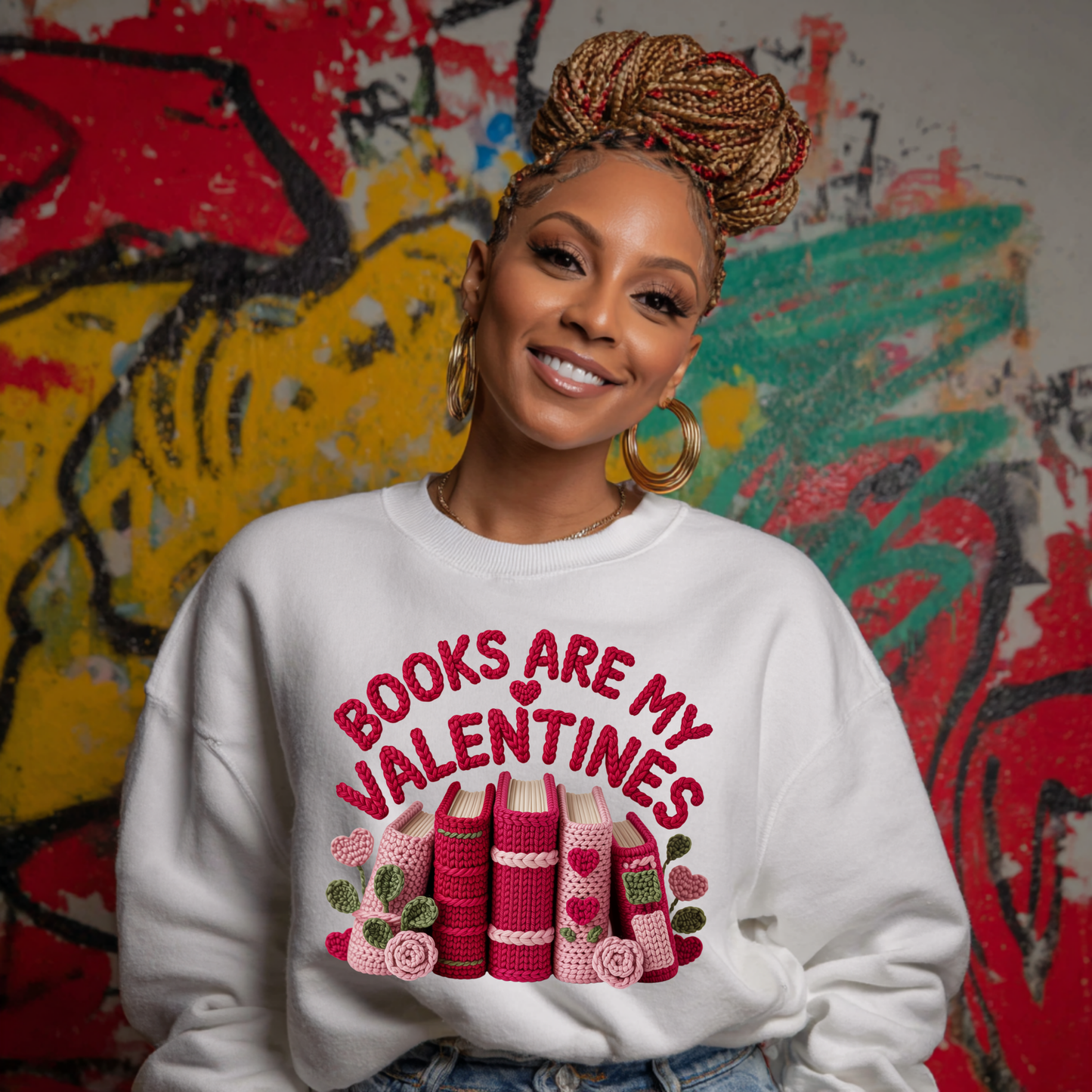 Books Are My Valentines Sweatshirt