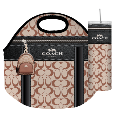 Stylish Purse-Inspired Lunch Tote, Coaster & Tumbler Set – Chic & Functional - 3