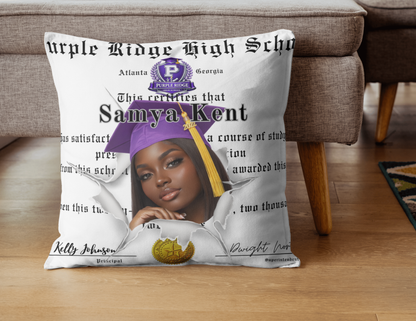 Custom Graduation Photo Pillow | Class of 2026 Senior Keepsake | Football Butterfly Photo Collage Themes | Multi-Theme Double-Sided Cushions | Unique Grad Gift