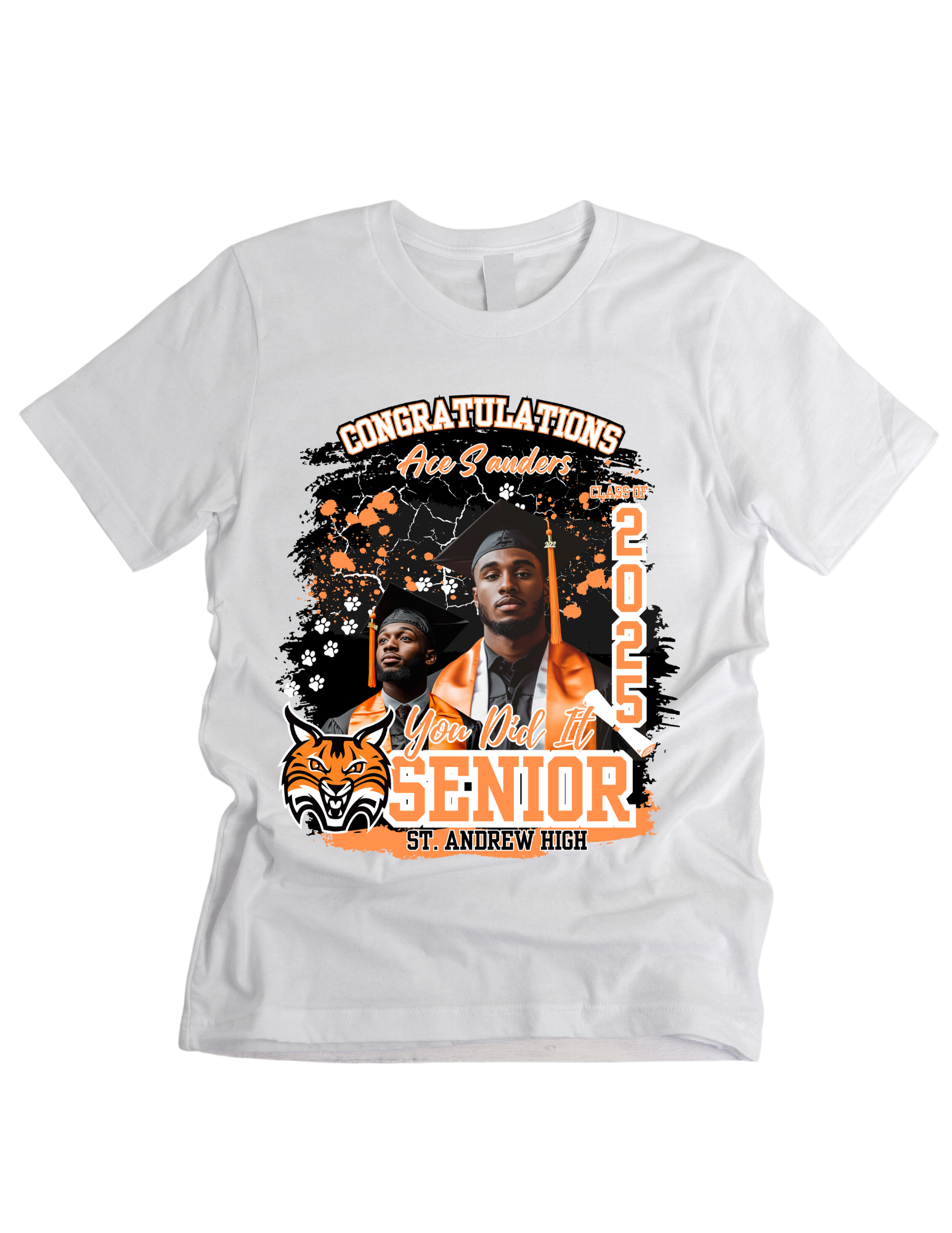 Custom 2025 Senior Graduate T-Shirt – Personalized Sublimation Tee for High School, Sorority or College Seniors - S & M Unique Shirts, LLC