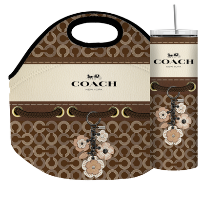 Stylish Purse-Inspired Lunch Tote, Coaster & Tumbler Set – Chic & Functional - 6