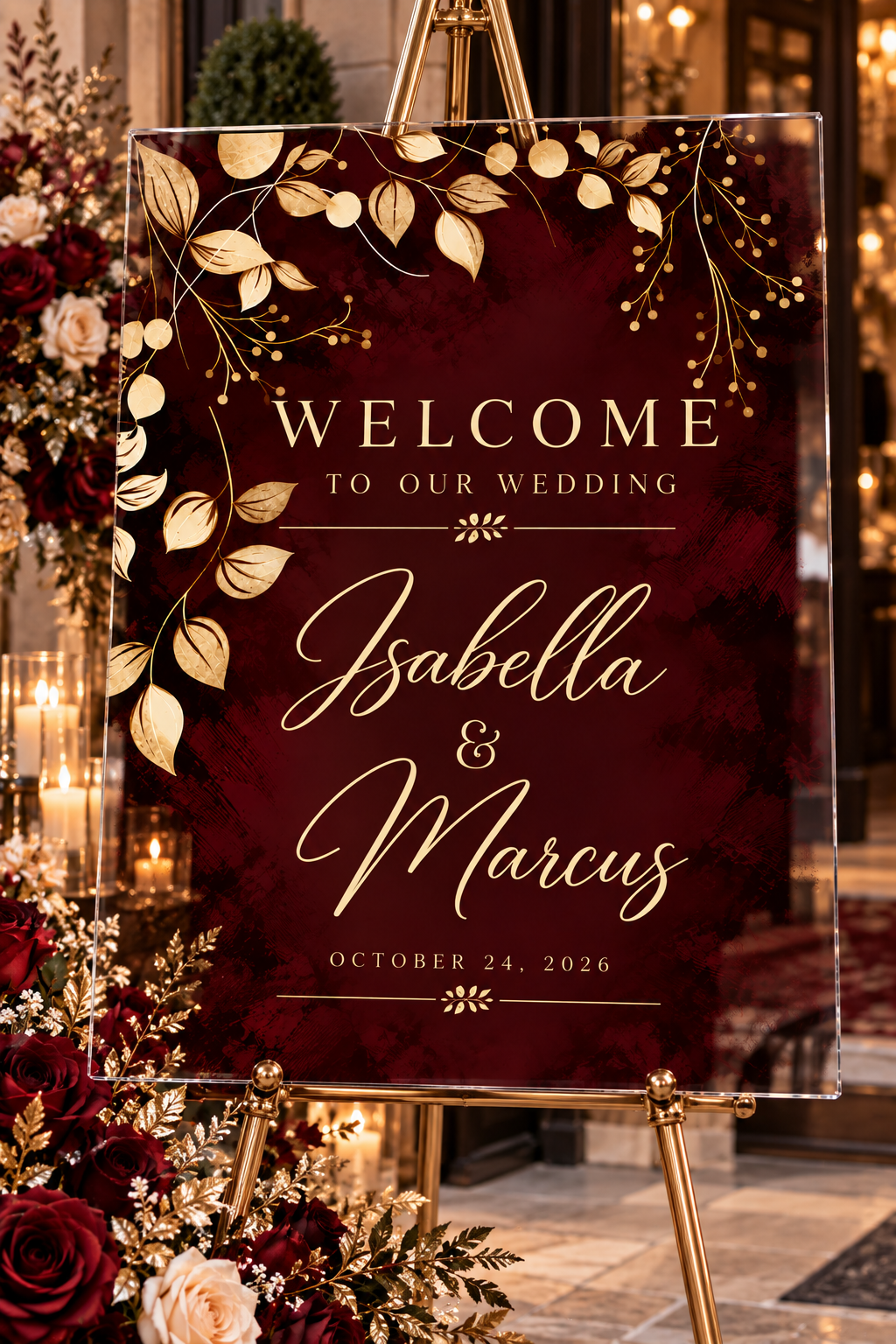 Personalized Wedding Welcome Sign | Foam Board & Acrylic