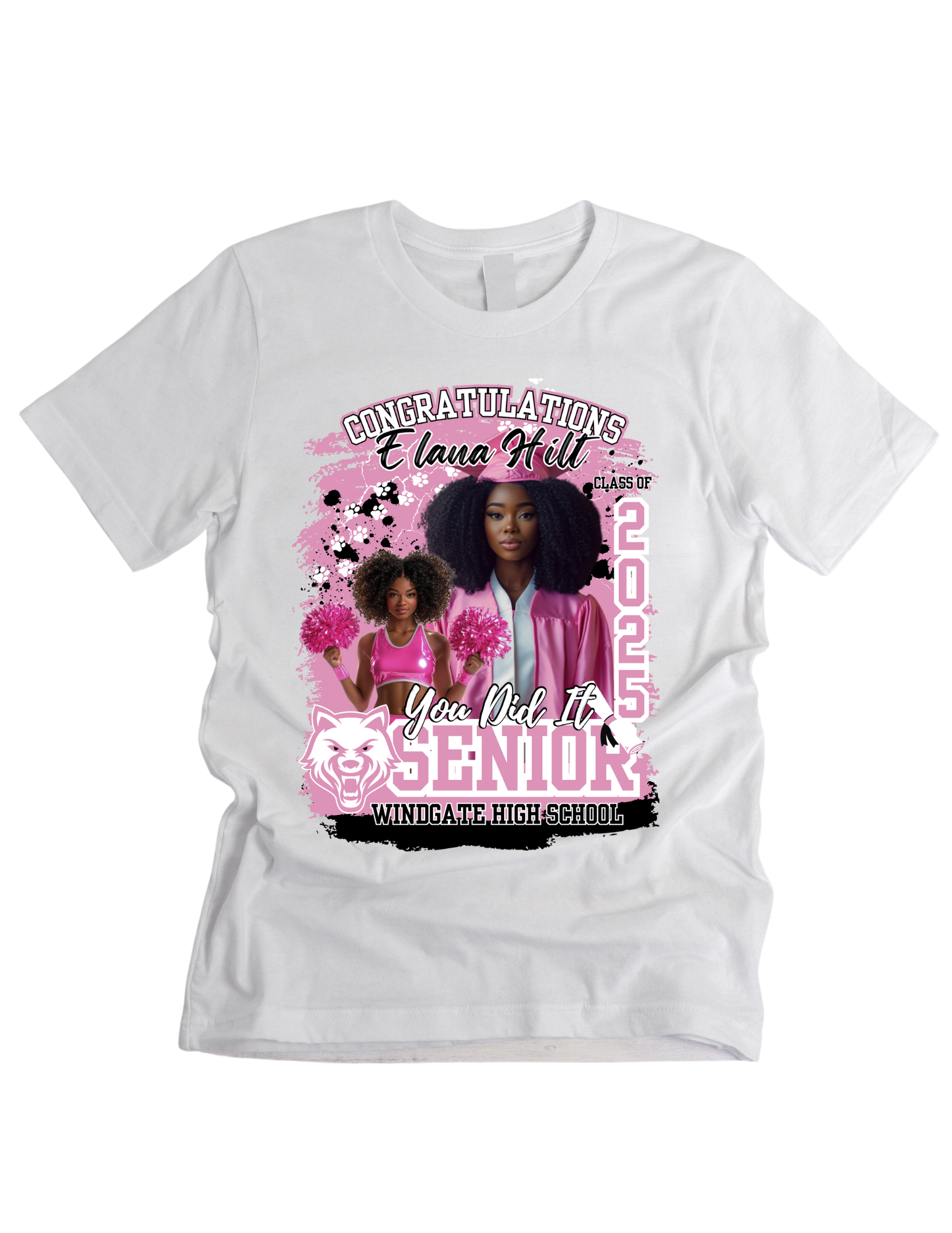 Custom 2025 Senior Graduate T-Shirt – Personalized Sublimation Tee for High School, Sorority or College Seniors - S & M Unique Shirts, LLC