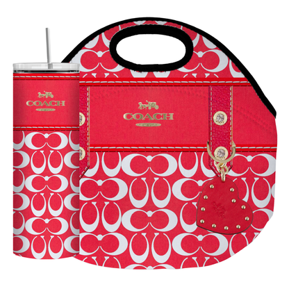Stylish Purse-Inspired Lunch Tote, Coaster & Tumbler Set – Chic & Functional - 9