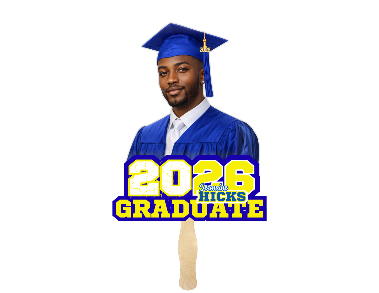 Custom Graduation Photo Fan | Personalized Class of 2026 Party Favors | Senior Hand Fan | Custom School Colors | Grad Party Supply
