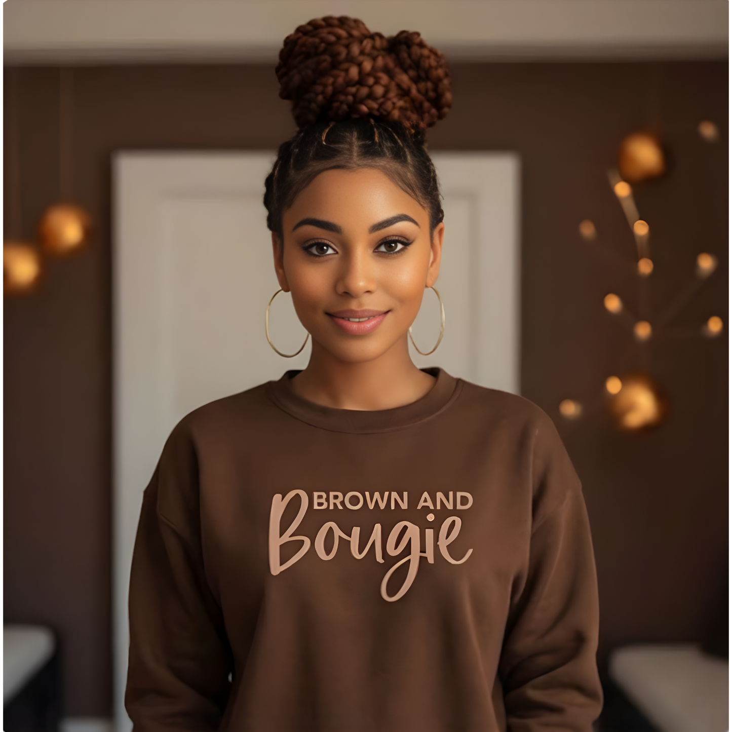 Brown and Bougie Sweatshirt | Melanin Crewneck | Sassy Quote Top | Black Girl Magic Gift | Empowerment Apparel | Trendy Graphic Sweater
