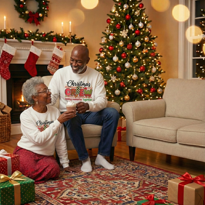 Christmas Crew Shirt | Matching Family Holiday Sweatshirt | Retro Checkerboard Xmas Tee | Making Memories Group Gift | Funny Christmas Party Top