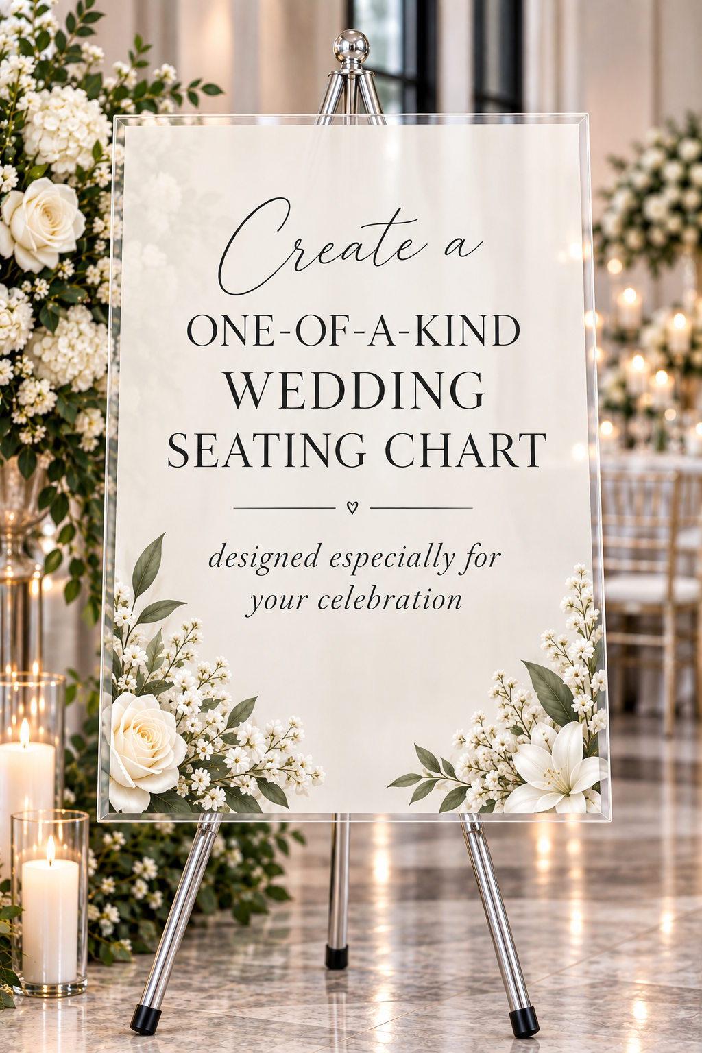 Design Your Own Custom Wedding Seating Chart | Acrylic or Foam Board