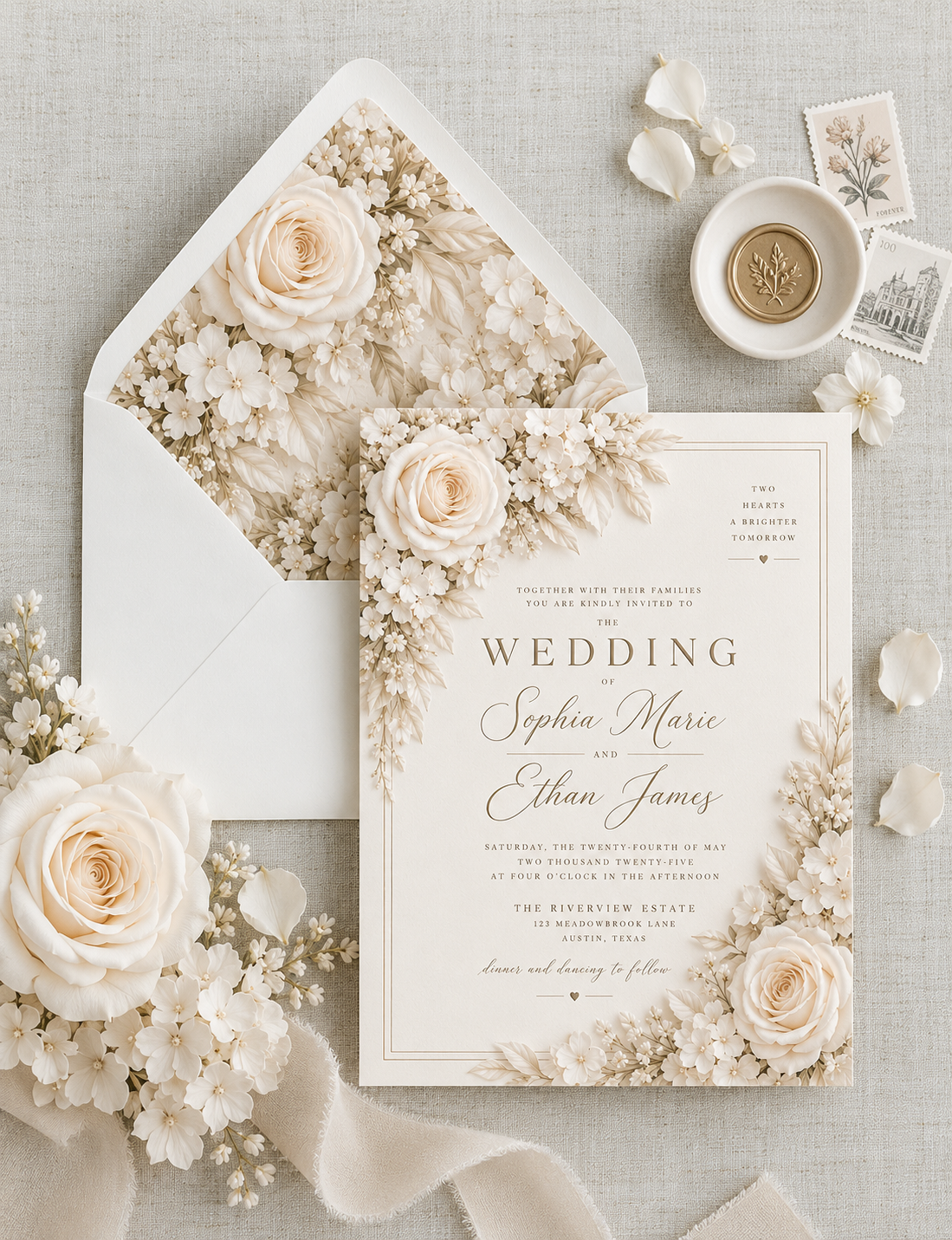 The Audrey Collection Elegant Wedding Stationery Suite