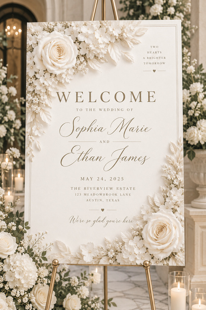 The Audrey Wedding Stationery & Welcome Sign Suite
