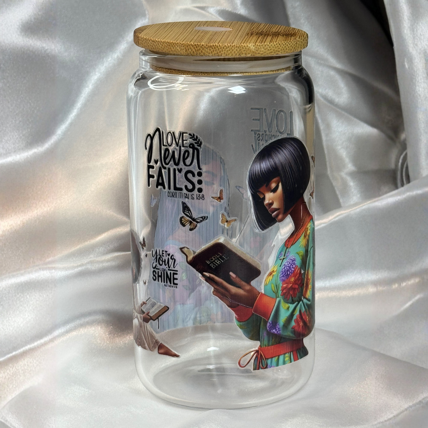 Praying Ladies Libby Glass w/3 images| Christian Gift | Inspirational Drinkware