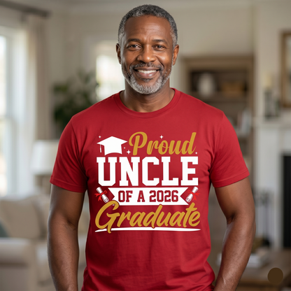 Proud 2026 Graduate Family Shirt Collection | Personalized School Colors | Senior Mom Dad Sister Brother Grandma Grandpa Aunt Uncle Friend Tee