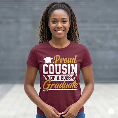 Proud 2026 Graduate Family Shirt Collection | Personalized School Colors | Senior Mom Dad Sister Brother Grandma Grandpa Aunt Uncle Friend Tee