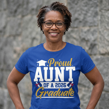 Proud 2026 Graduate Family Shirt Collection | Personalized School Colors | Senior Mom Dad Sister Brother Grandma Grandpa Aunt Uncle Friend Tee