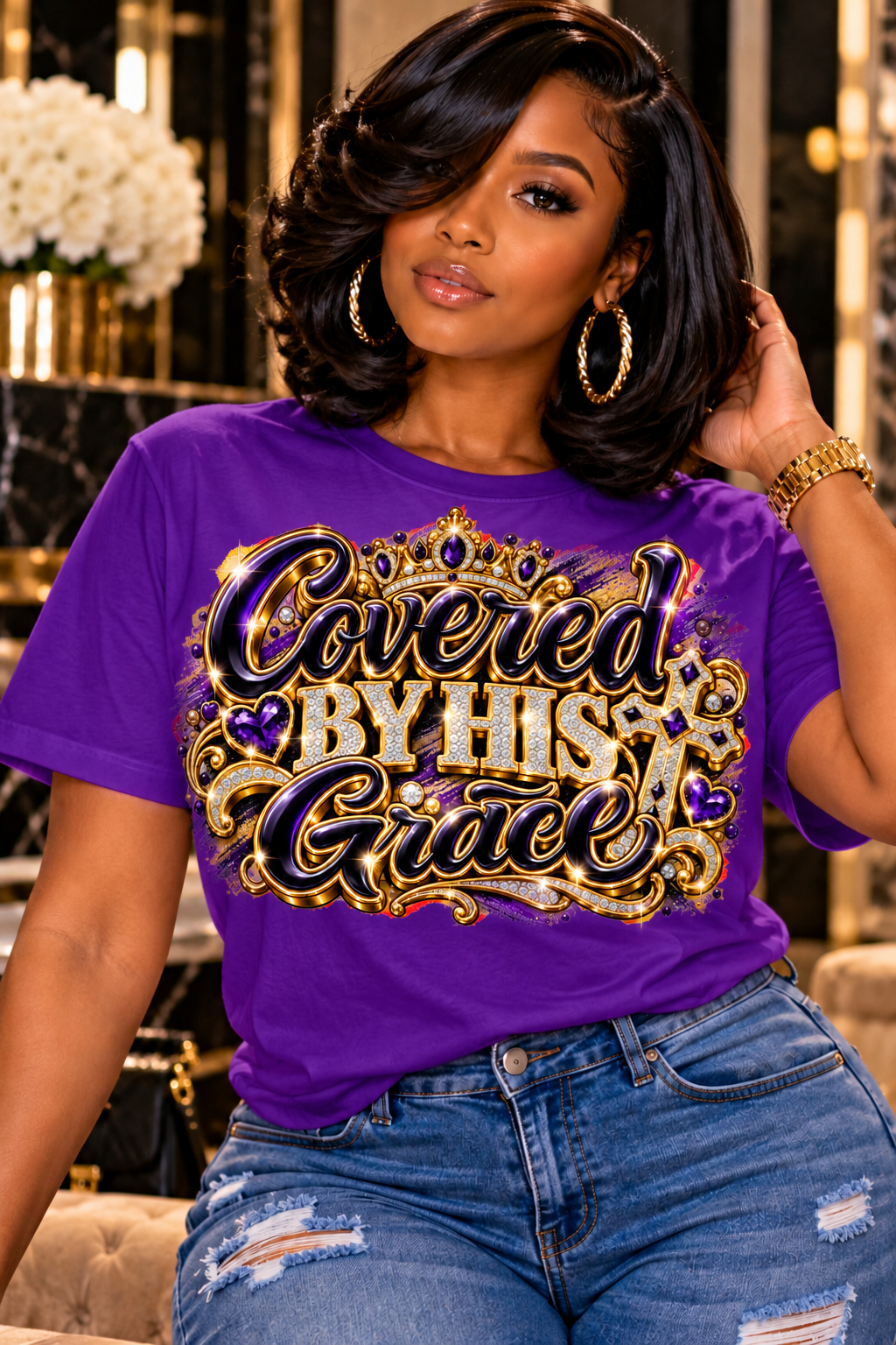 Covered by His Grace T-Shirt or Sweatshirt