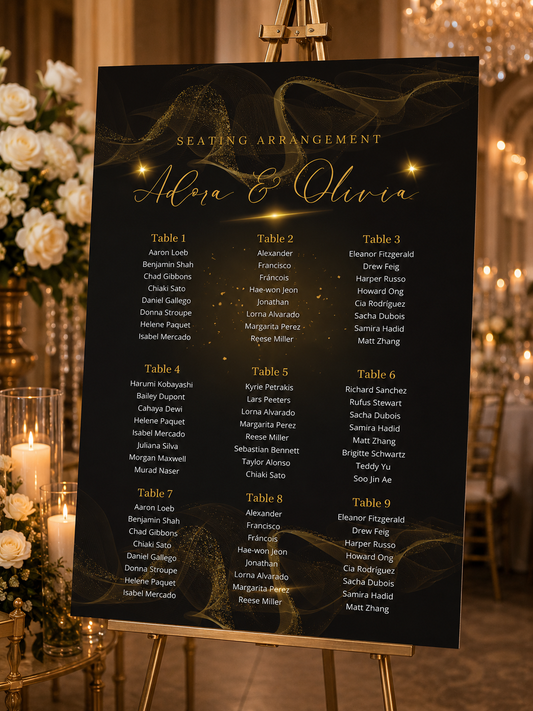 Glamorous Wedding Seating Chart
