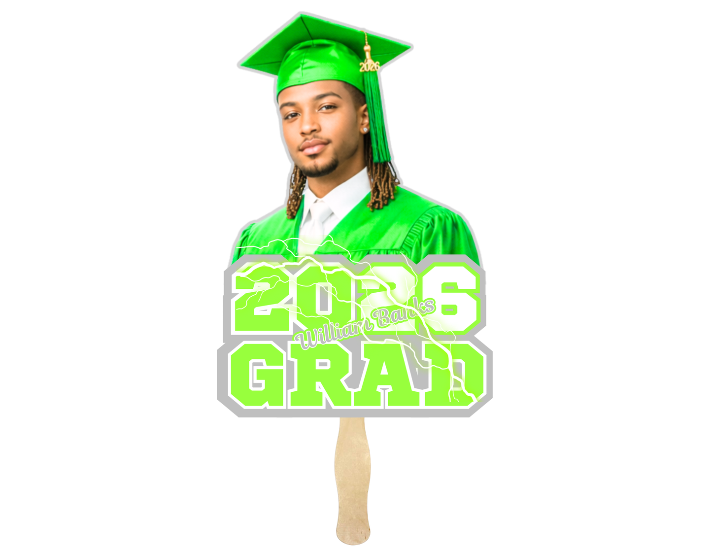 Custom Graduation Photo Fan | Personalized Class of 2026 Party Favors | Senior Hand Fan | Custom School Colors | Grad Party Supply