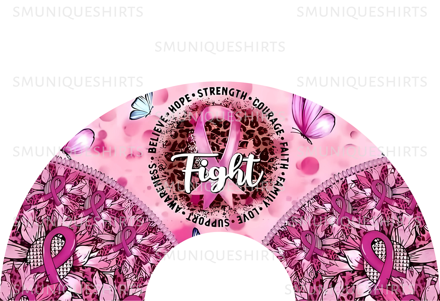 Fight Breast Cancer Awareness Clack Fan | Pink Ribbon Folding Hand Fan | Support Survivor Gifts