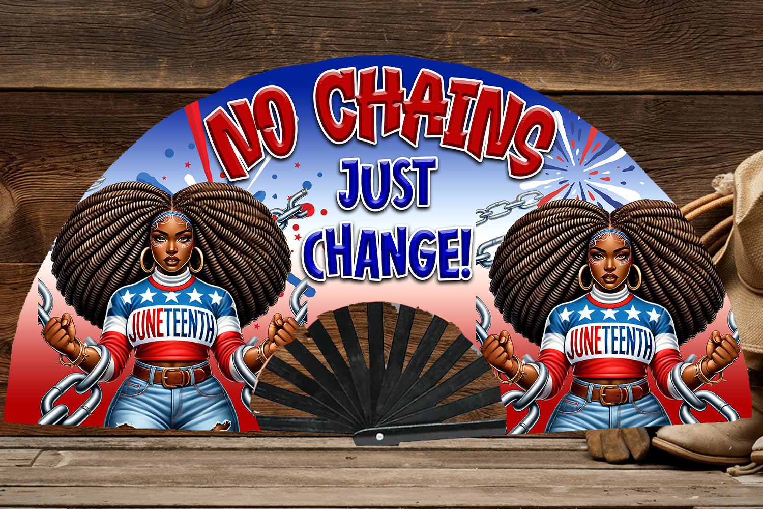 Juneteenth Clack Fans – Bold Pre-Made Designs for Celebrating in Style - S & M Unique Shirts, LLC