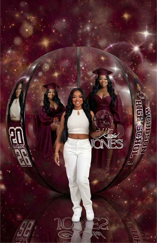 PRE - ORDER Custom Graduation Basketball | Class of 2026 Senior Sports Gift | Personalized Photo Basketball with Name | Custom School Colors