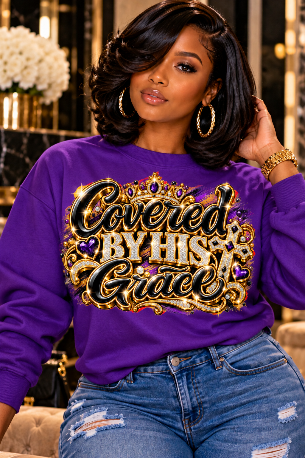 Covered by His Grace T-Shirt or Sweatshirt