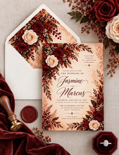 The Ember Rose Collection™ Wedding Stationery Suite