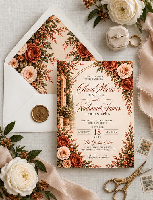 The Terracotta Garden Collection Wedding Stationery Suite