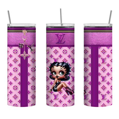 Stylish Purse-Inspired Purple and Pink w/BB Tote, Coaster, Tumbler or Set – 15 (1) and 16 (1)