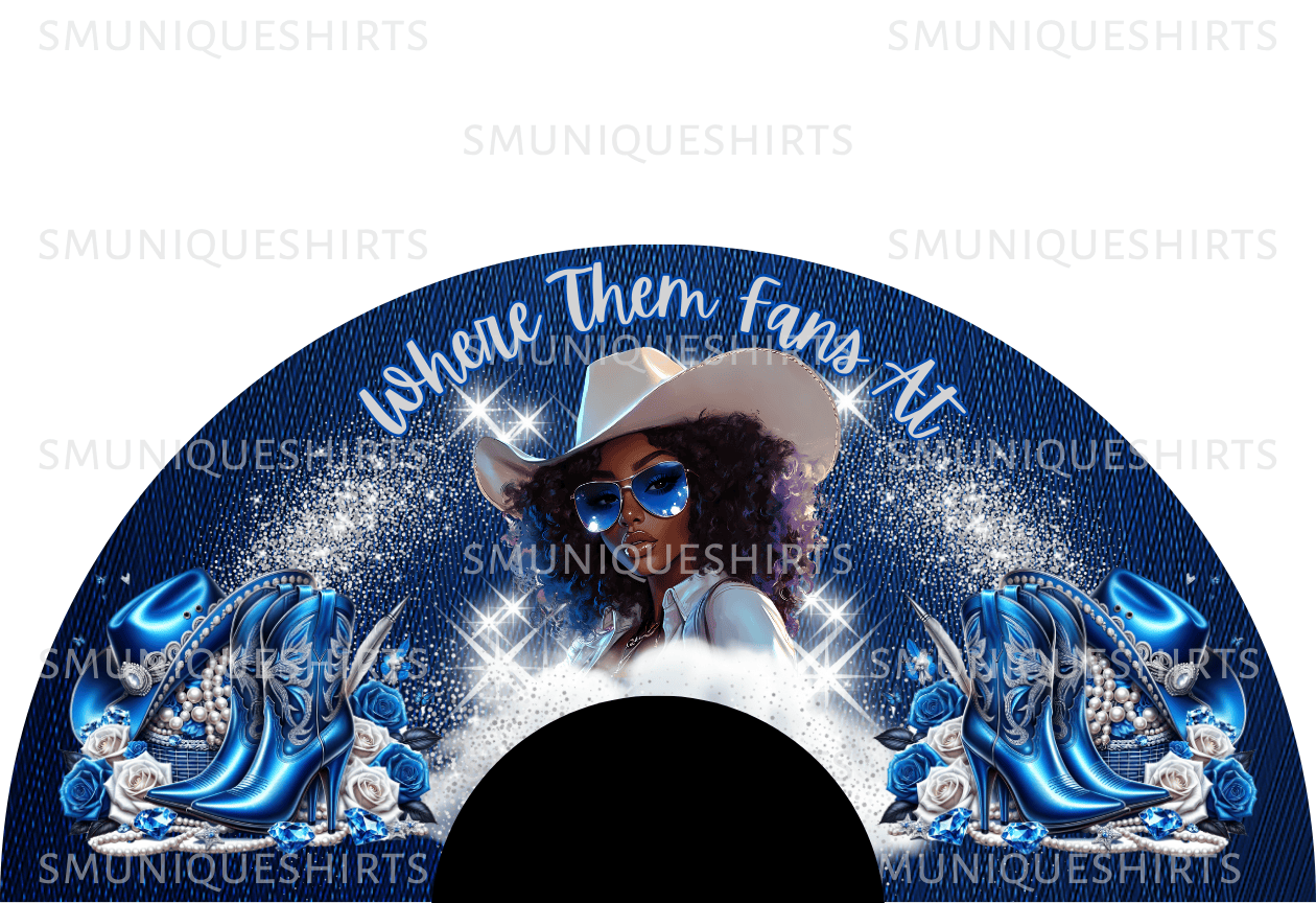 Clack Fan Squad PNG: Where Them Fans At Template - Blue (Digital Download)