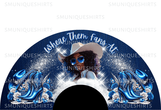 Clack Fan Squad PNG: Where Them Fans At Template - Blue (Digital Download)