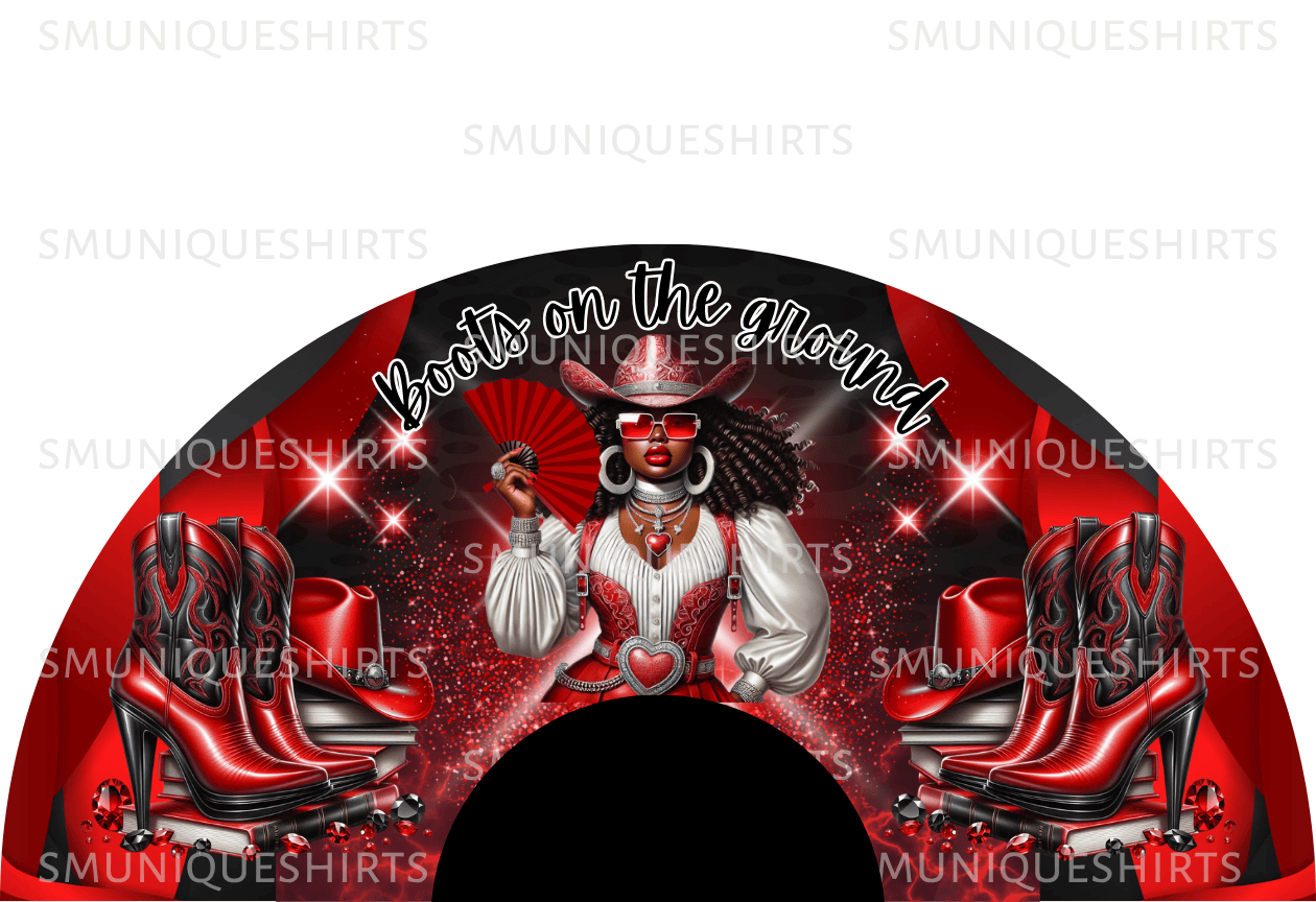 Clack Fan Squad PNG: Boots on the ground Template - Red (Digital Download)