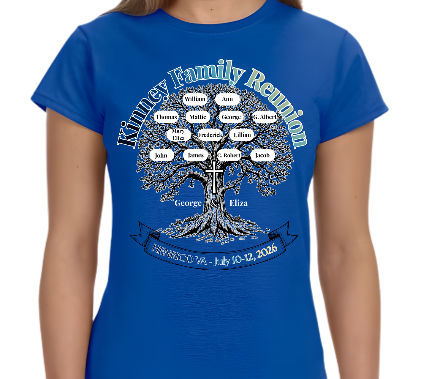 Women Kinney Family Reunion T-Shirt ONLY -