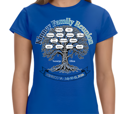 Women Kinney Family Reunion T-Shirt ONLY -
